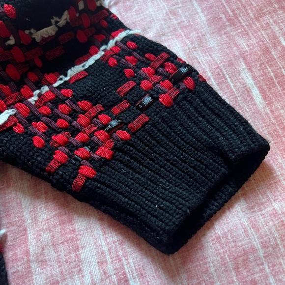 RAG & BONE Dawson Wool Blend Black Red Plaid Roll Neck Oversized Jumper sz M - Picture 11 of 16